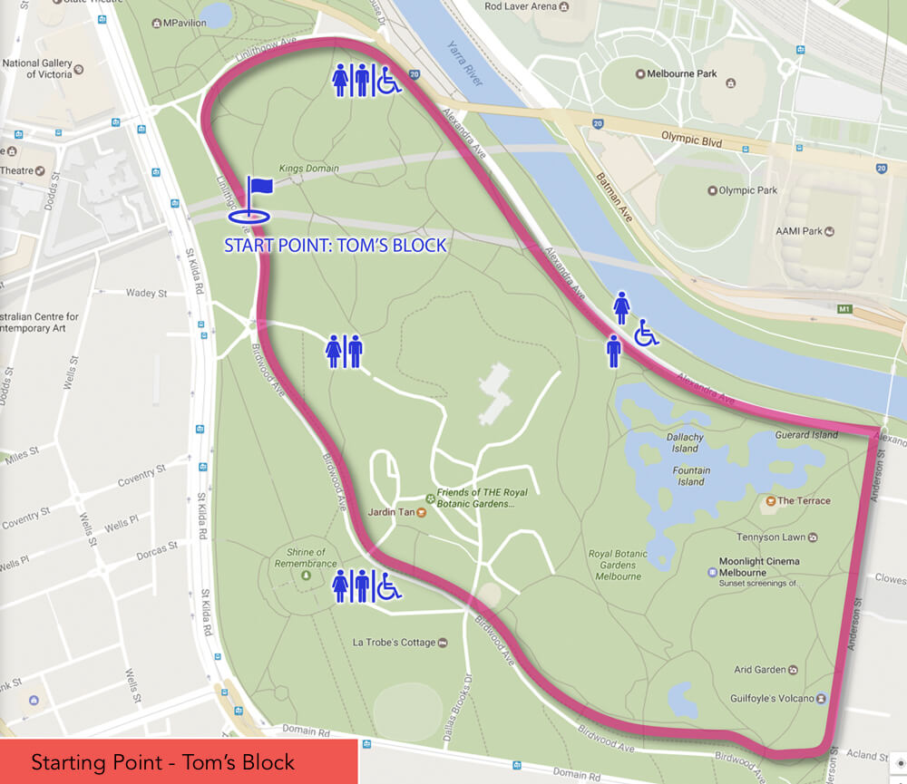 Melbourne Course Map
